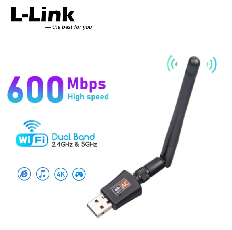 L-Link 600Mbps Wifi  2.4GHz, 5.8GHz   USB 3.0  Ʈũ ī  Ʈ ũž PC  Wi-Fi 